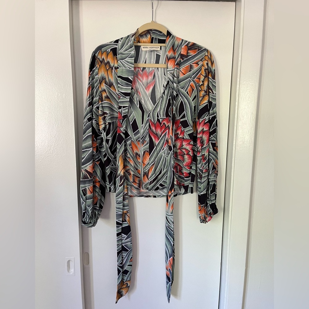 Mara Hoffman Tie Front Dress Top